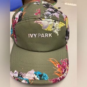 NEW IVY PARK adidas Adjustable Five-Panel Hat Dark Khaki Floral children’s Cap